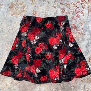 Vintage Frenchi Velvet skater skirt